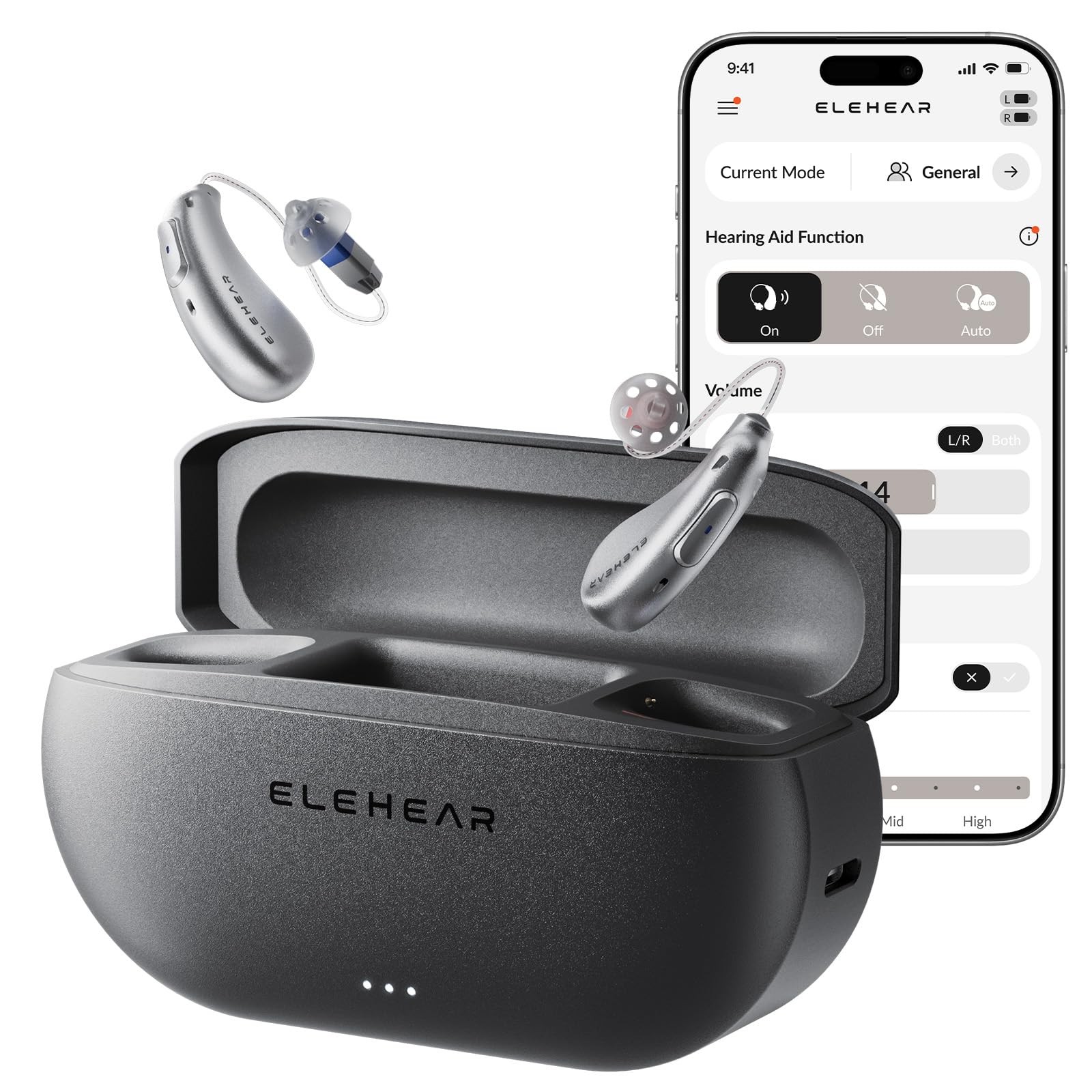 ELEHEAR-Beyond Hearing Aids, OTC Hearing Aids for Seniors and Adults with AI Powered Speech Enhancement, Superior Sound Quality, Bluetooth Enabled & App Control, Upgraded Receiver
