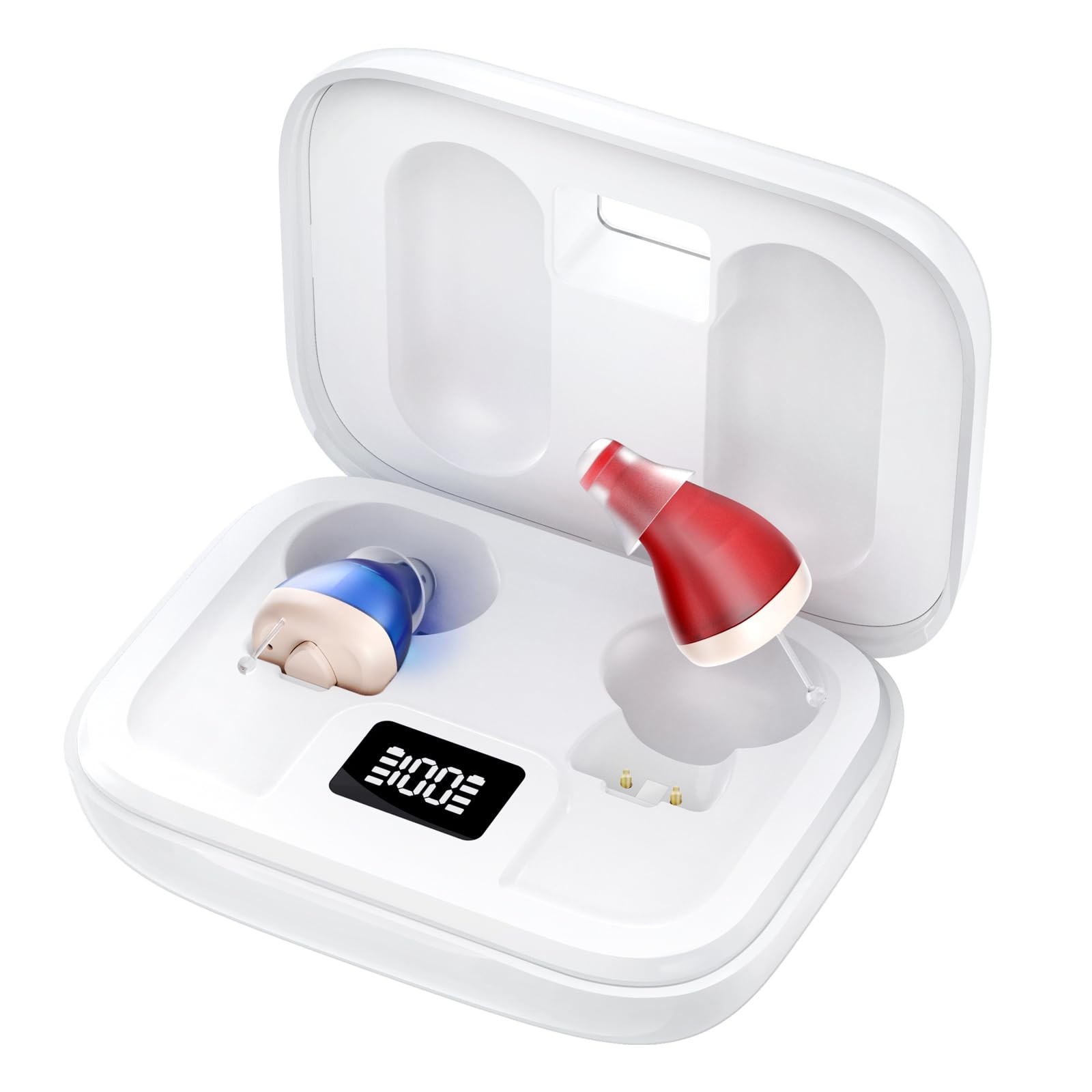 Flaygo Rechargeable Hearing Aids for Seniors with 16-Channel Digital Chips Intelligent Noise Cancellation for Clear Sound Super-Mini Invisible Design Comfort Fit in Ear Canal & 7-Day Ultra Standby,Not Hearing Amplifiers