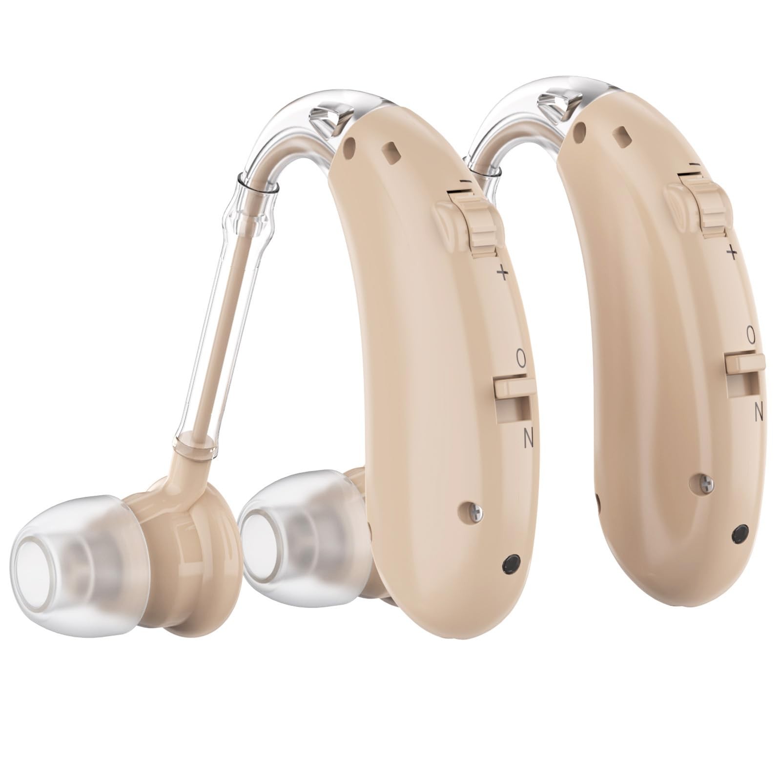 Hearing Aids for Seniors Rechargeable with Noise Canceling, Hearing Amplifier for Adults, Sound Amplifier for Hearing Loss - in Ear - with Volume Control