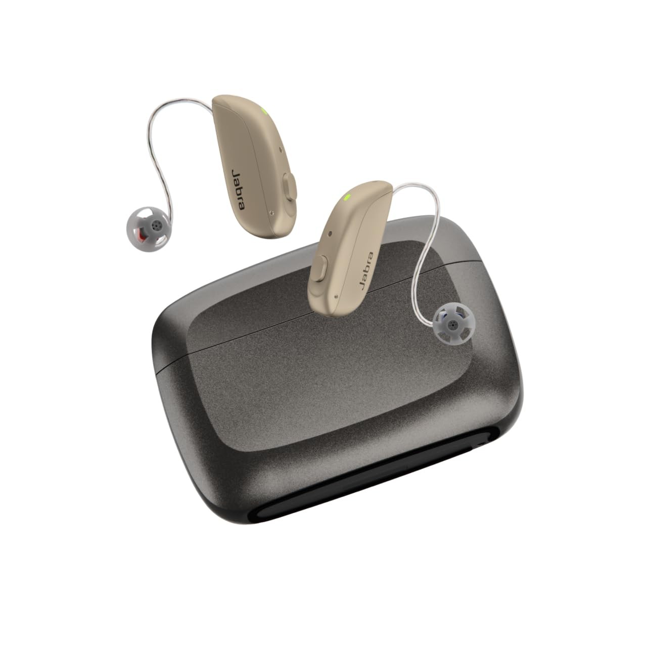 Jabra Enhance Select 500 Clinic-Quality OTC Hearing Aids, Audiology Services Included, Bluetooth Streaming for Calls, Music, Media (iOS/Android), 3-Year Warranty, Nearly Invisible, Gold